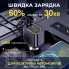 FM-модулятор трансмиттер Bluetooth 5.0 с выдвижными кабелями Type-C/Lightning и быстрой зарядкой 100W Черный