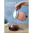 Дорожный чайник силиконовый складной дисковый Electric Kettle wdl-09b 220v 600w 600мл Розовый