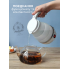 Дорожный чайник силиконовый складной дисковый Electric Kettle wdl-09b 220v 600w 600мл Белый