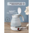 Дорожный чайник силиконовый складной дисковый Electric Kettle wdl-09b 220v 600w 600мл Белый